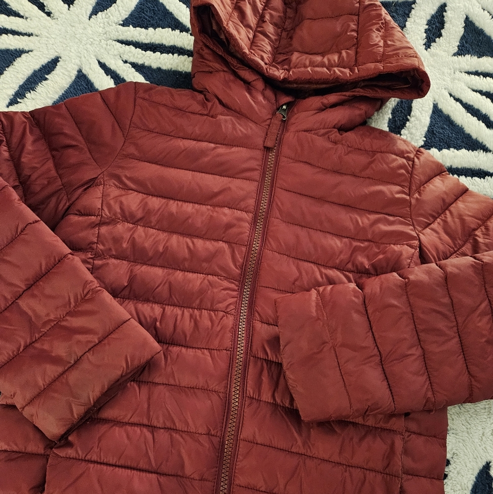 Kids Lands End down hooded jacket
